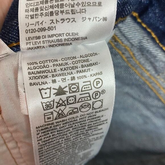 Levis 501 Jeans Mens 30x30 Blue Straight Leg Button Fly Cotton Medium Wash NWT - Picture 13 of 14